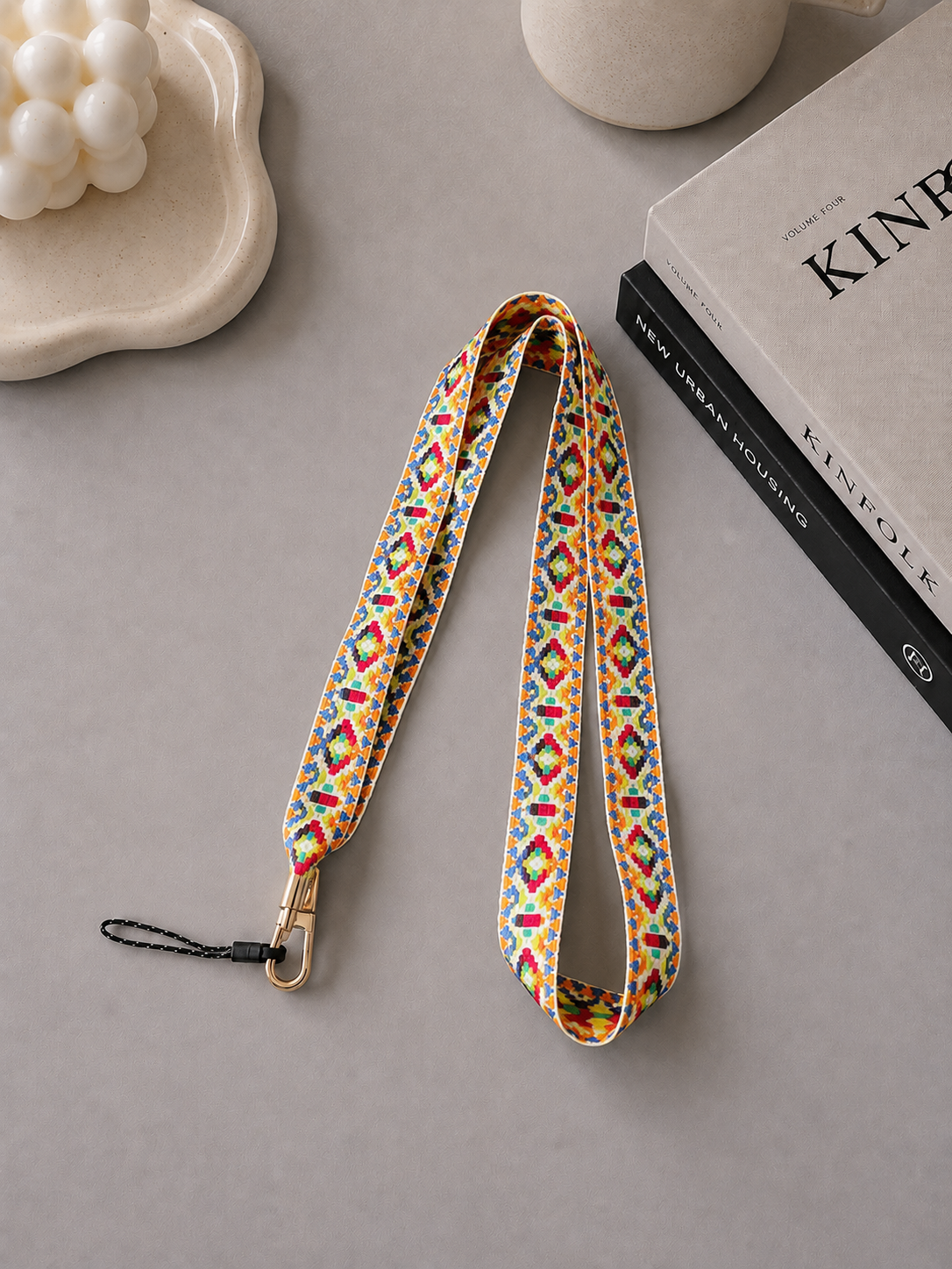 Mosaic Bloom Long Lanyard
